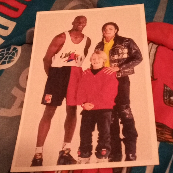 My picture of Michael Jordan and Michael Jackson and a kid from home alone. - Picture 2 of 4